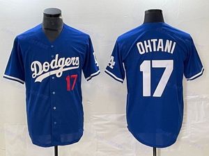 Logo ricamato Uomo 17 Shohei Ohtani Dodgers Maglia da baseball City Blu Bianco Grigio Maglie cucite