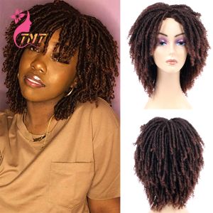 Peruki Afro Curly Pletające peruki dla kobiet syntetyczna peruk