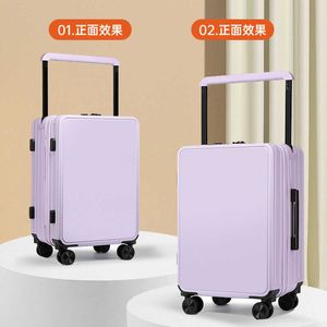 Suitcases PC Double Front Middle Wide Trolley Case 20 