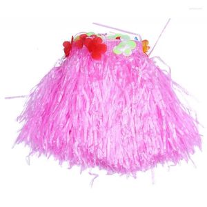 Spódnica stołowa WSFS Hawaiian Luau Flower Grass Grass Garden Wedding Party Decor Plaży Pink