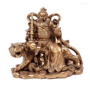 Dekorative Figuren Tiger Gott des Reichtums Zhao Gongming Harz Ornamente Home Decor Display Skulptur Weinregal Dekoration