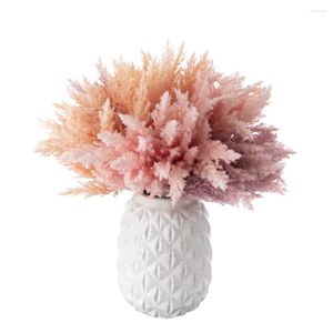 Dekorativa blommor QSM White Astilbe Artificial Flower Bush Filler 1 Uppsättning av 6 grenar Faux Fluffy för Party Floral Arrangement