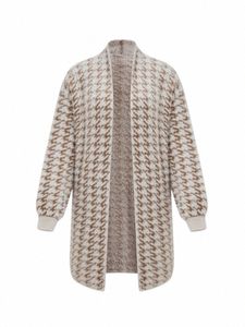 Onelink Marten Wool Khaki Knit Plusサイズの女性オープンカーディガンセーター特大L-3XL秋冬2022 Batwing Sleeve Clothing W1WC＃