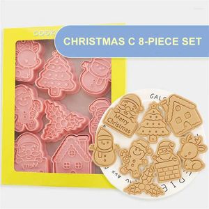 Baking Moulds Wooden Cookie Cutter Mold Kids Safe Biscuit Flower Cartoon Xmas Pattern Mould Tool Cake Decor Kitchen