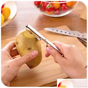 Fruktgrönsaksverktyg Rostfritt stål Cutter Apple Slicer Potato Peeler Parer Tool Tly019 Drop Delivery Home Garden Kitchen Dining Bar Otkt2