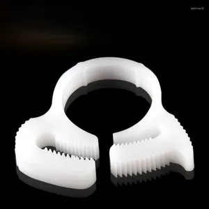 Gift Wrap White Plastic Laryngeal Clamp Environment Protection Strong Durable Corrosion Resistance Pipe Fastening Clip Seal Buckle