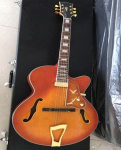 Novidade inteira China Cnbald Jazz Guitarra Elétrica L5 Modelo ES Semi Oco em CS Sunburst 1806117953796