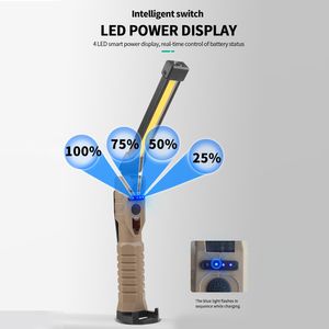 CoB XPE LED LUZ LIGHT 7 ENGRENAGEM Luz de trabalho com capacidade de energia Indicador tipo C USB recarregável para reparo de carro ao ar livre