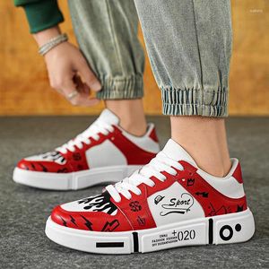 Casual Buty Platforma Platforma Platforma koronkowa Graffiti Design Sports Fashion Outdoor Running Tennis Para 34-44