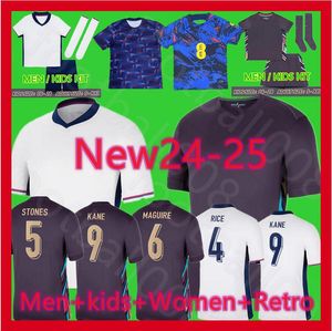 24 25 Inglaterra Futebol Jerseys Saka Rashford Kane Foden STERLING 2024 GREALISH MOUNT BELLINGHAM TRIPPTIER GALLAGHER STONES WALKER Homens Kit Kit Set Camisa de Futebol 4XL