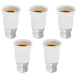 5pcs G24 G23 GU24 GU10 B22 to E26 E27 Lamp Base E26 E17 E12 to E14 Lamp Holder Converter Socket Adapter For LED Corn Bulbs Light