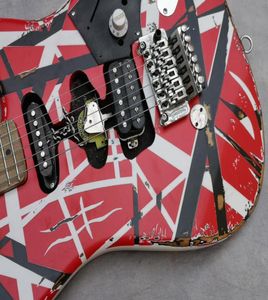 Guitarra de qualidade Eddie Van Halen listrada Frankie ST neckSolid Ash Body Heavy Relic4500772