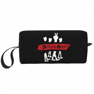 Anpassad Depeche Cool Mode Electric Rock Travel Cosmetic Bag for Women toalettartikel Makeup Organiser Lady Storage Dopp Kit G7VZ#