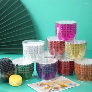 Backformen Papier Cupcake Cup Aluminiumfolie Muffin Cups Liner Cupcakes Fall Gold/Silber/Rot/Blau/Schwarz Küchenwerkzeuge