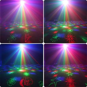 ESHINY 60 Patterns Battery DJ Disco Light Party R&G Laser Projector RGB LED Magic Ball Bar Dance Room Stage Effect Lamp USB F2N6