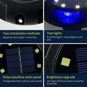 12Led Solar Power Disk Light Outdoor Garden Solar Underground Light Deck Light Spotlight Buried Solar Lamp Garden Decor