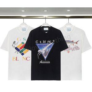 Designer mens tshirt casablanc t shirt mode tee kvinnor sommarmönster klassisk tröja andas för man luxuy märke t skjortor toppstorlek s-3xl