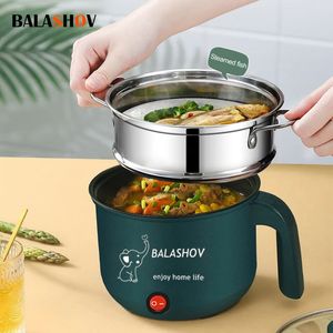 Electric Cooking Machine Hushåll 1-2 People Pot Singledouble Layer Multi Electric Rice Cooker Non-Stick Pan Multifunktion 240315