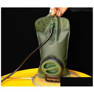 Attrezzatura per l'idratazione Sacche per l'acqua in Tpu da 2 litri Bocca Sport Vescica Cam Trekking Arrampicata Borsa militare Verde Blu Colori276S1538343 Drop Delivery Outd Ot4Je