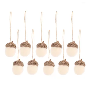 Vases 10 Pcs Felt Acorn Bunches Home Accents Decor Festival Pendants Ornaments Xmas Tree Decorations Christmas Scene Decors Pine Cone