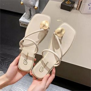 Sukienka Buty Kupki Bow-Tie Noś Flip-Flops Summer Fairy Wind Flat Sandals Sandals Casual Women C426