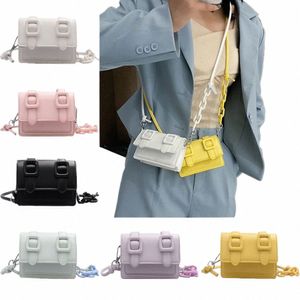 Mini Small Menger Bags for Women Girl Chain Purse Pu Leather Handbag Ladies Girl Crossbody Bags Designer 2022 Summer Yellow 27Vl#