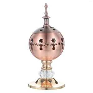 Candle Holders Cone Incense Burner Candlestick Hollow-out Censer Sesame Oil Stand Ornament Holder Iron