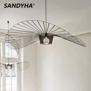 Sandyha Modern Nordic Hats Kolye Işıkları Endüstriyel Ev Desin Tavan Lambası Yaşam Yemek Odası Restoran Asma Armatürler