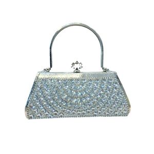 Ladies Evening Bag Diagonal Cross Banquet Bag with Diamond Inlaid Small Bag Women's Specialty Evening Dress Handbag Shoulder