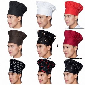 profial Chef Hat Restaurant Kitchen Cook Hats Hotel Cafes Waiter Cap Cooking BBQ Caps Catering Services Accories 62eC#