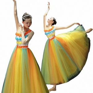 Letni gradient gradientowy Rainbow LG Dr Dr Women Stage Dance Birthday Dr Nightclub Party Coster Singer Costume G8RU#