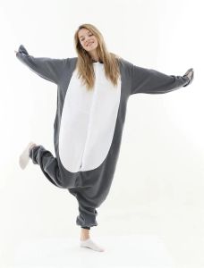 Kigurumi dorosły piżama cosplay kostium szary rekin onesie twórz śpiąca odzież domowa jednorożca piżam