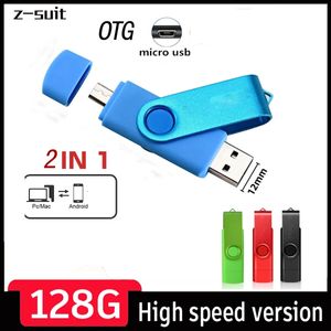 USB Flash Drive Metal 2IN 1 OTG High Speed USB 3.0 память Pendrive качество ручки ручки 128 ГБ мобильный телефон с двумя использованием U Disk U Disk