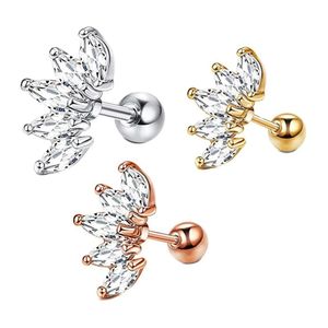 Brincos Pulseira Jóias Junlowpy 16G Aço Inoxidável Cartilagem Cz Helix Tragus Studs Brinco Para Mulheres Barbell Piercing Corpo Dhdph