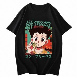 Anime Hunter X Hunter Killua Zoldyck T Shirt Men Women Casual Fi Harajuku Kort ärm Crew Neck Plus Size Unisex T Shirt J1MR#