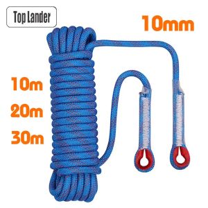 Tools 10m 20m 30m 10mm Climbing Rope Static Rock Tree Wall Climbing Equipment Gear Outdoor Survival Fire Escape Car Rescue Safety Rope