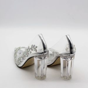 Y869-2 Серебряные свадебные насосы женская обувь чистая сандалии свадебные туфли