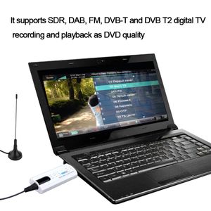 Digital Satellite DVB T2 USB TV Stick Tuner com Antena Remote HD Receptor de TV USB DVB-T2/DVB-T/DVB-C/FM/DAB TV USB Stick para PC