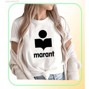 Summer Marant Tshirt Kadın Büyük Boyutlu Pamuk Harajuku T Shirt Oneck Femme Nedensel Tshirts Moda Markası Gevşek Tee263C65494851857035