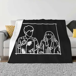 Blankets The End Of F Ing World Line Aesthetic Illustration Trend Style Funny Fashion Soft Throw Blanket Teotfw