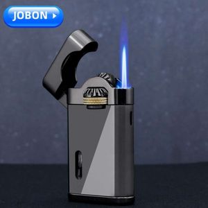 JOBON Outdoor Windproof Direct Fire Metal Turbine Torch Cigar Portable Lighter Kitchen Barbecue Camping Tools Men High End Gifts