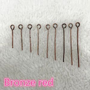 New 16 18 20 22 24 26 28 30 32mm Eye Head Pins Classic6色の宝石の調査結果のためのメッキのアイピン