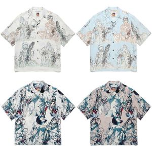 GUILTYPARTIES TIGER 23SS Shell Attack Mobile Team Co Branded Printed Hawaiian Short Sleeved Shirt for Men