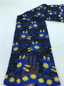 KALUME Nigerian Tiul Lace Fabric z kamieniami Wysokiej jakości afrykański francuski na DIY Sew Wedding Cloth F3596 240320