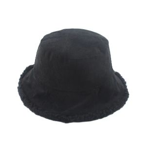 Unisex Harajuku Corduroy Bucket Hat homens homens pescadores reversíveis Captante de pescador outono Cordeiro de inverno Capinho de panamá quente para mulheres