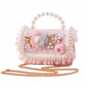 Söta flickor Princ Crossbody Bag Woolen Kids Fi Wedding Tote Handväskor Kawaii Baby Purses and Handbags Gift Z9JS#