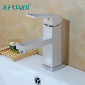 Torneiras de pia do banheiro KEMAIDI Single Handle Faucet Bacia Mixer Deck Montado Acessório