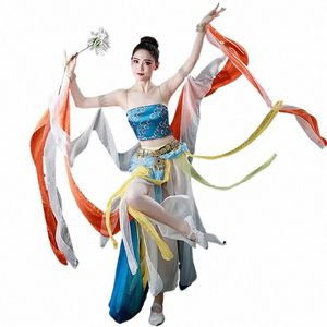 Çin Klasik Dans Kostümleri Dunhuang Dans Hanfu Dr Kadın Doğum Peri Cosplay Suit Zarif Egzotik Festival Giyim M79F#