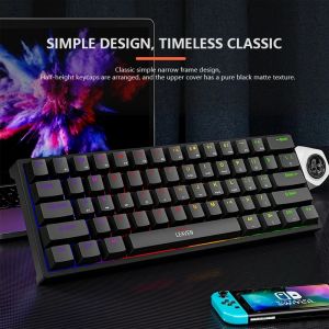 K620 MINI Backit Ligit RGB Gaming Mechanical Keyboard Gamer Mechanic Kit 60 Prozent DIY Custom PBT KeyCap Hotswap Pink White USB PC