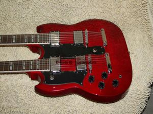 Custom 1275 Double neck left handed guitar Double neck Electric Guitar in red 612 strings A67896349459